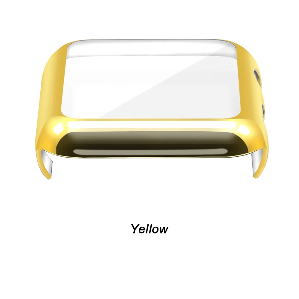 Yellow Разноцветный ремешок для часов чехол для Apple iWatch серии 2/3 42 мм 38 мм чехол алюминиевый чехол с покрытием оболочки аксессуары защитный - Цвет: Yellow