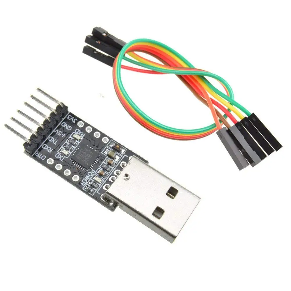 CP2102 USB 2,0 UART ttl 6 PIN модуль последовательного преобразователя с Dupont кабели Поддержка Windows 2000/XP OS9 Linux 2,40 для Arduino