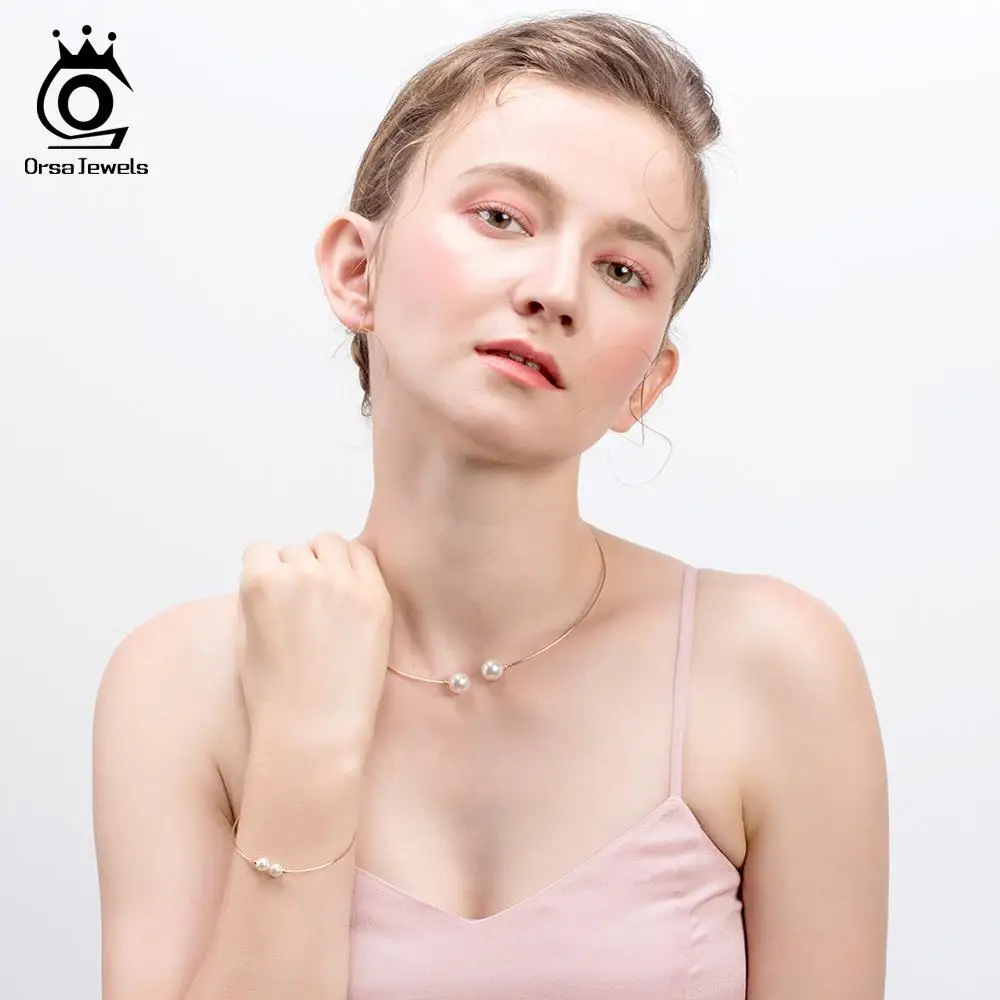Ожерелье чокер ORSA JEWELS для женщин серебро 925 пробы цвет розового золота|Ожерелья| |