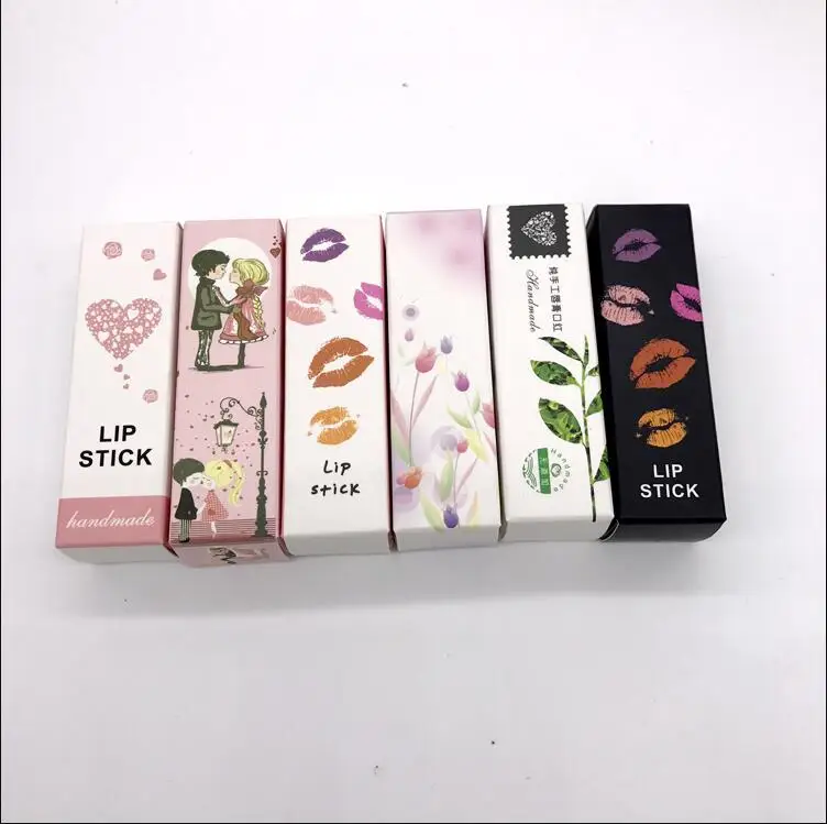

100 pcs Mini lipstick small gift wedding packaging birthday box 25*25*85 mm Color kraft paper gift craft lipstick cardboard box