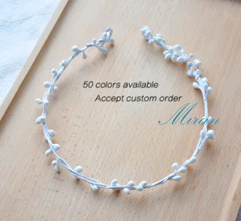 

10 PCS Handmade Rustic Full White Pip Berries Twine Wreath Flower Crown Festivals Feminine Whimsical Fresh Cute Christmas Gift