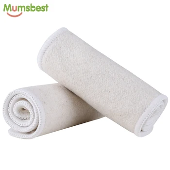

[Mumsbest] 1Pc Retail 4 Layers Quality Orangic Hemp Cotton Nappy Insert Washable Baby Cloth Diaper Cotton Hemp Inserts One Size