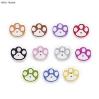 50pcs 2 Hole Cute Paw Wood Buttons Decor Home Clothing Sewing Scrapbooking Cartoon Flatback Embellishments 16x14mm 1