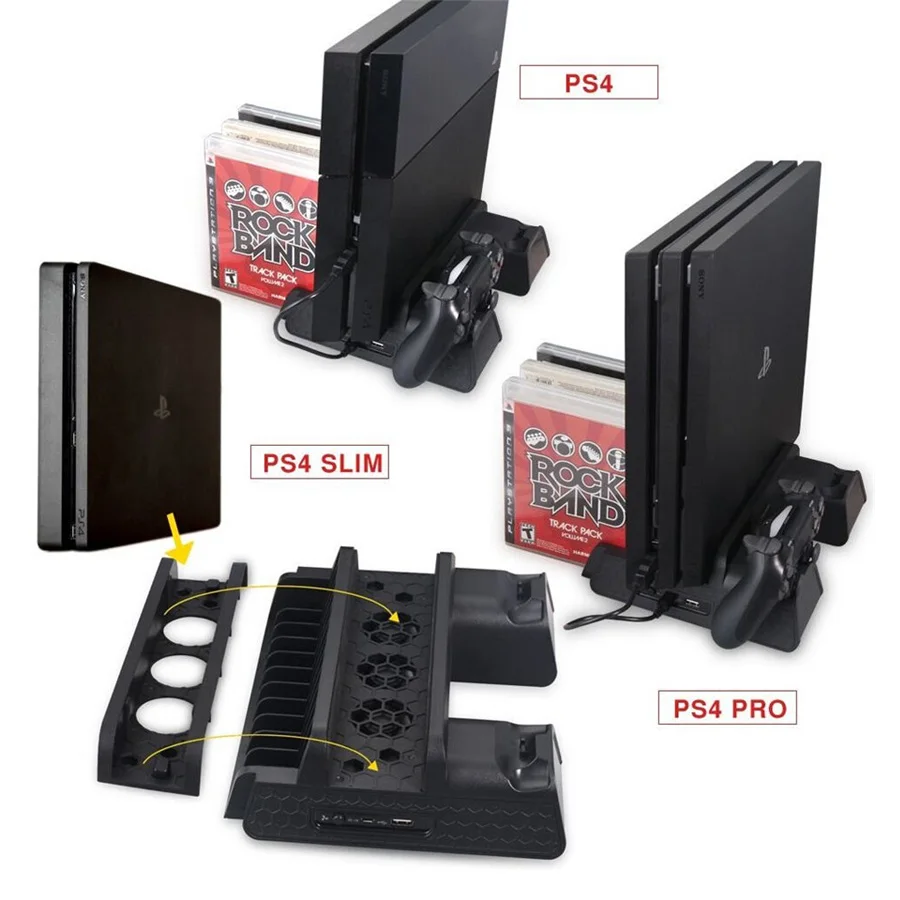 OIVO PS4/PS4 Slim/PS4 Pro вертикальная подставка двойной контроллер зарядное устройство
