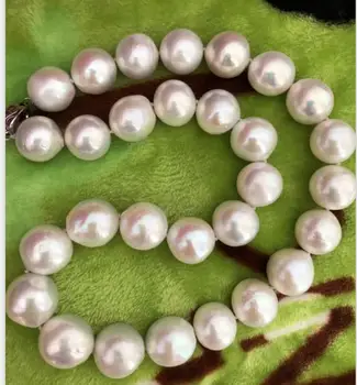 

gorgeous 14-16mm south sea white pearl necklace 18inch 925s