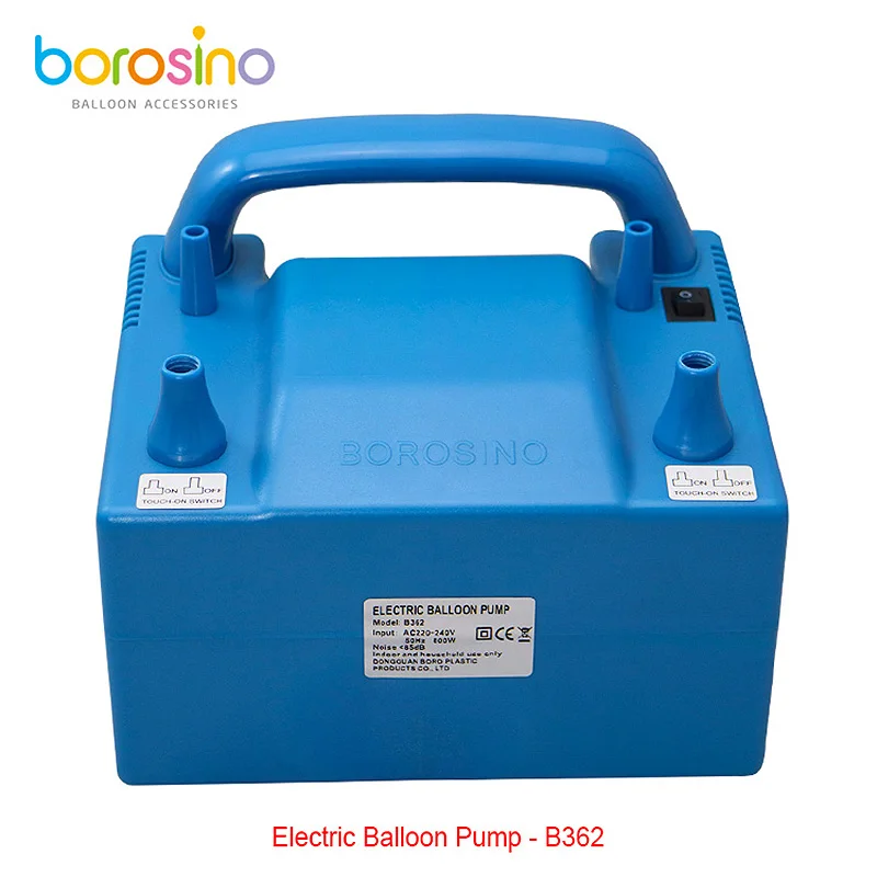

B362 Two Nozzle Super High Power Electric Balloon Inflator Pump Portable Blue Air Blower for 5 inch balloons