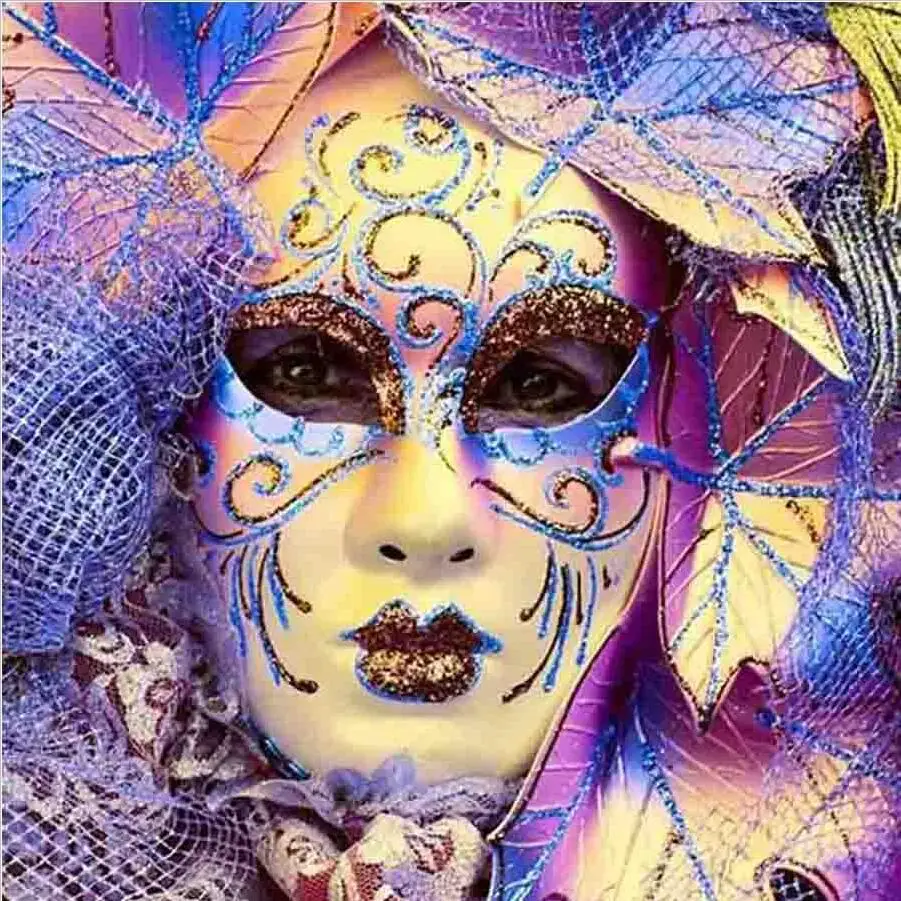

Full Drill Square Round 5D DIY Diamond Painting portrait Diamond Embroidery mosaic mask girl Picture Of Rhinestones Decoration