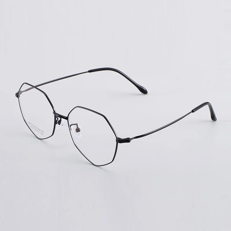 Ширина 138 нерегулярные Reticular оправа очки для женщин модные титановые Opitcal большая