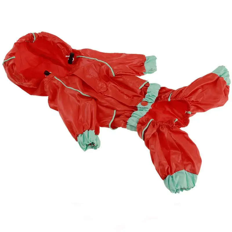Открытый плащ с капюшоном для собак, щенков, летняя повседневная куртка на четыре ноги, водонепроницаемая ветровка, одежда для дождливой погоды для маленьких и средних собак - Цвет: Orange