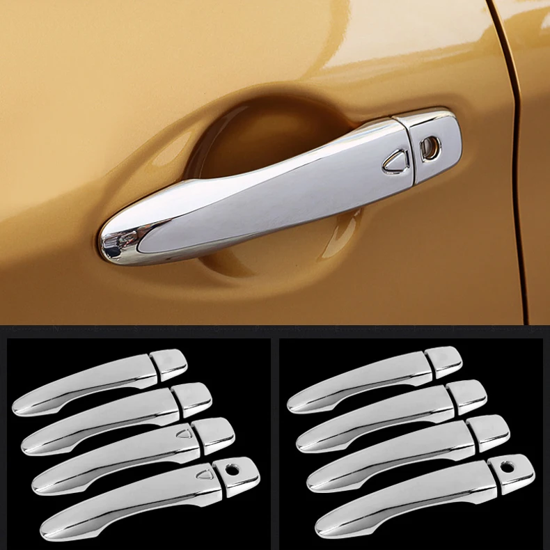 8 шт Высокое качество нового Chrome автомобиля боковой двери ручка крышки с отделкой Умный Замок для Nissan Qashqai J11