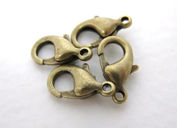 

Free Shipping 200pcs/pack Antiqued Brass Ox Clasps Vintage Style Lobster 10mm in Wholesale Price