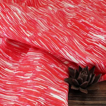 

High quality pure ramie fabric Thin style in summer tissus High-end dresses, gowns and cheongsams patchwork red tie dye tissu