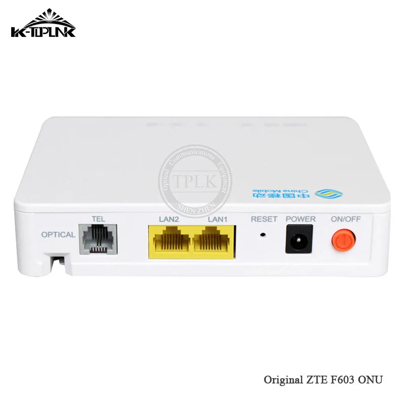 Used ONU for ZTE F603 GPON ONU ONT Router F603 1GE+1FE+1VOIP port,Single Fiber Optical Network Terminal(no boxes