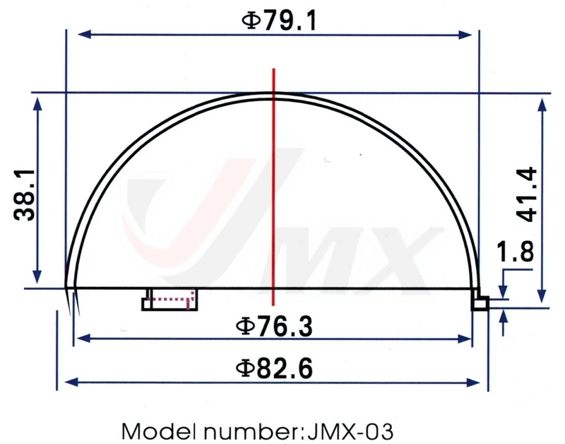 JMX 3 INCH Acrylic Indoor / Outdoor CCTV Replacement Clear Camera Housing Security Dome Camera Housing