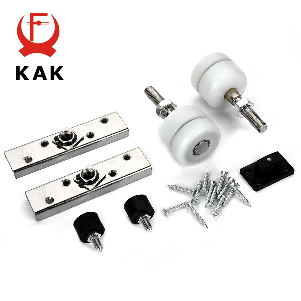 

KAK Nylon Folding Sliding Door Roller 150KG Bedroom Meeting Room Wood Door Hanging Wheels Universal Wheel Furniture Wheel Roller