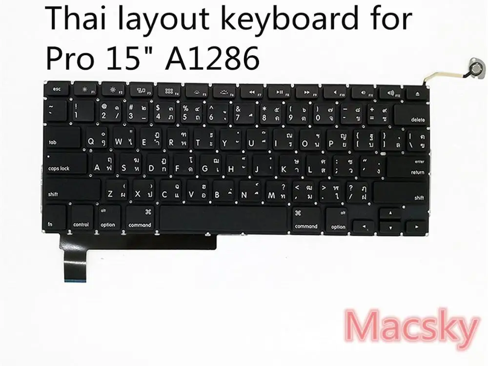 Buy New Thai Thailand Keyboard for MacBook Pro Unibody