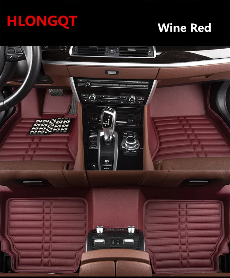 

HLONGQT Auto Floor Mats For Audi Q7 2016.2017.2018 Foot Step Mat HighQuality Water Proof Solid Color Mat Free shipping