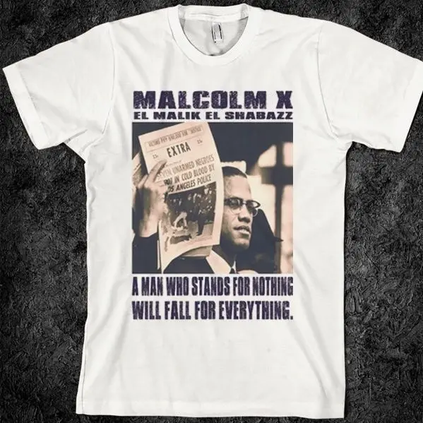 Новая футболка Malcolm X черная история Африка панорама мужские и женские футболки