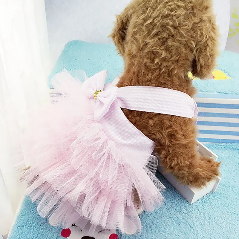 Летнее платье для собак Одежда для собак для маленьких собачье свадебное платье юбка одежда для щенков Весенняя Модная Джинсовая Одежда для питомцев