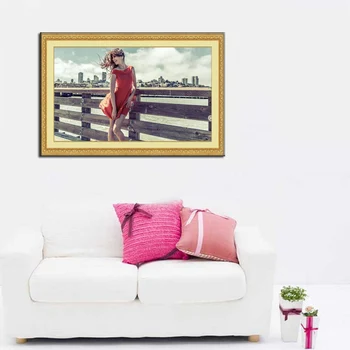 

Hot Cross Stitch Full Rhinestone Needlework 5d Diamond Embroidery Diamond Paintings Mosaic Picture Pattern Only Beautiful Girl11
