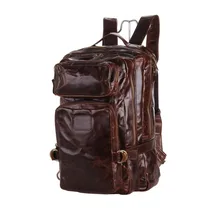 Genuine Leather Men Backpack