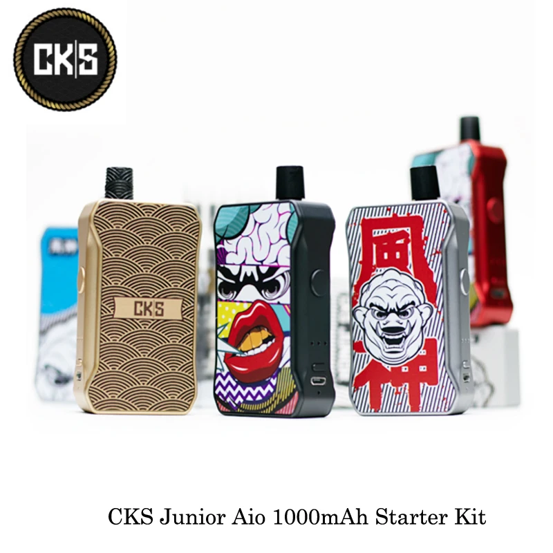 

Electronic Cigarettes CKS Junior Aio 1000mAh Starter Kit 3mL For 0.6ohm Mesh/1.0ohm MTL/Ceramic 1.5ohm Coil VS Lost Vape Orion