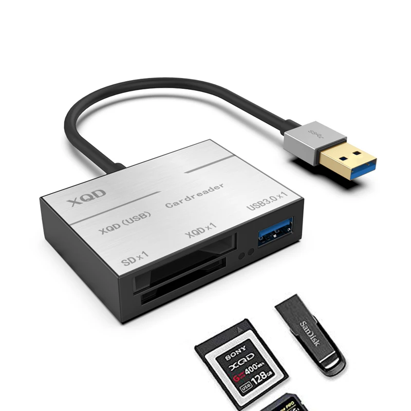 USB 3,0/Тип C USB C XQD SD кард-ридер 500 МБ/с. высокое Скорость Камера комплект адаптер для sony м/G серии Nikon для Lexar USB карта XQD - Цвет: USB 3.0 Silver