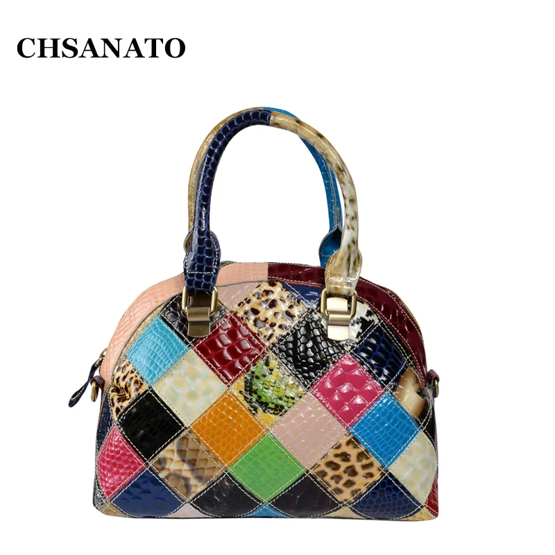 Chsanato الأنيق براءات حقائب جلدية شل للنساء موضة بنات رسول حقيبة crossbody حقائب أعلى جودة المرأة حقيبة الكتف