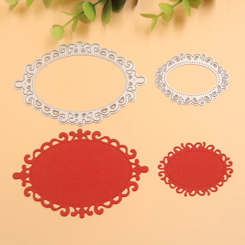 Buy New Metal Oval Frame Cutting Dies Stencils for DIY