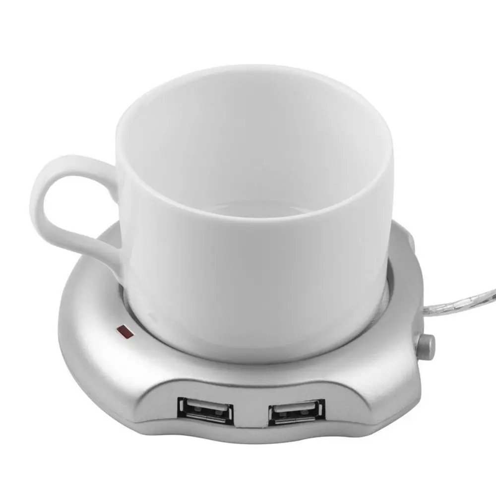 New Mini Portable Beverage Cup USB Electric Warmer with 4 Port Hub USB
