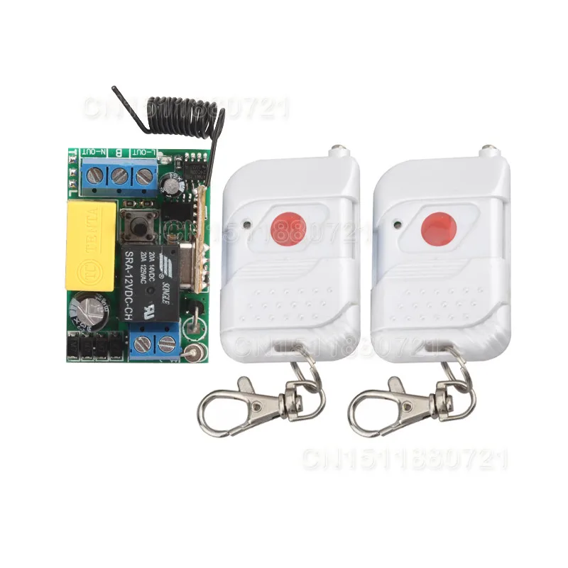 

Smart house 220V 1CH RF wireless remote control light switch system With 2 transmitter z-wave