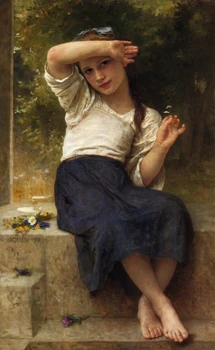 

Hand painted Oil painting reproduction Marguerite by William Bouguereau