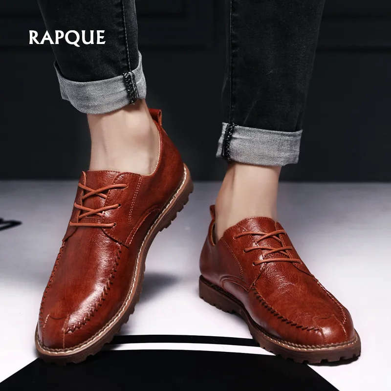 

Men brogues business oxford shoes pu leather Comfortable Outdoor Mans footwear big size 38-48 male casual formal dress shoes