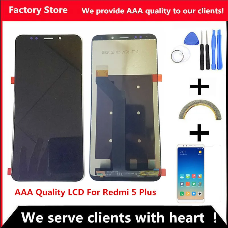 

AAA Quality LCD+Frame For Xiaomi Redmi 5 Plus LCD Display Screen Replacement For Redmi Note 5 Global Version LCD Snapdragon 625