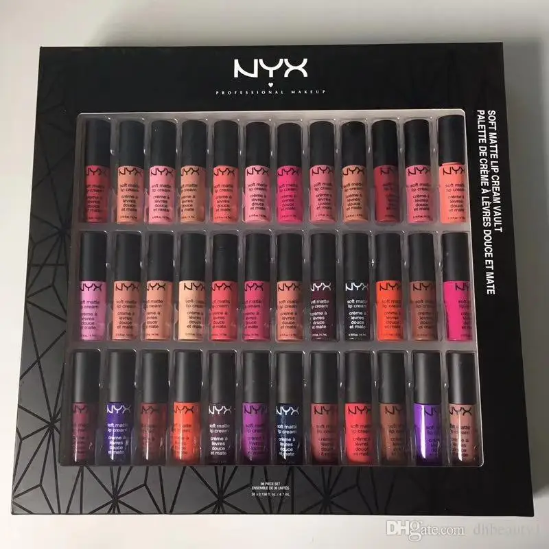 

NYX SOFT MATTE LIP CREAM 12-30-36PCS Set Lipstick Lip Gloss Matte No Fading Lip Makeup make up lip tint maquiagem ree shipping