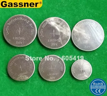 

2000pcs per lot 3.6v LIR1620 Rechargeable button cell batteries Li-ion rechargeable coin cells