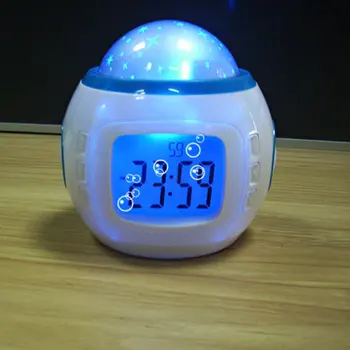 

Music Starry Sky Calendar Digital Clock LED Projection Calendar Night Light with Light Color Changeable for Home Decor