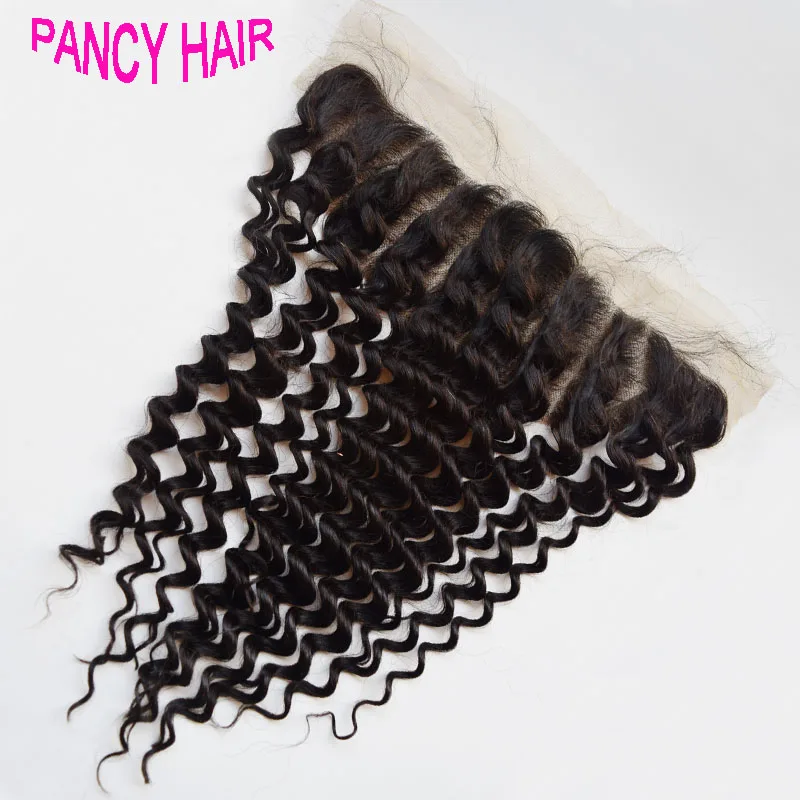 

Unprocessed Peruvian Human Virgin Hair Deep Wave Full Lace Frontal 13X4 Bleached Knots Peruvian Full Lace Frontal Deep Wave