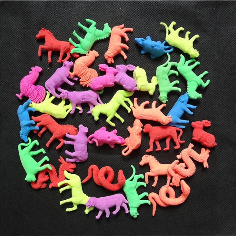 100pcs/lot Chines Zodiac Growing Animals Mouse/Cow/Monkey/Dragon