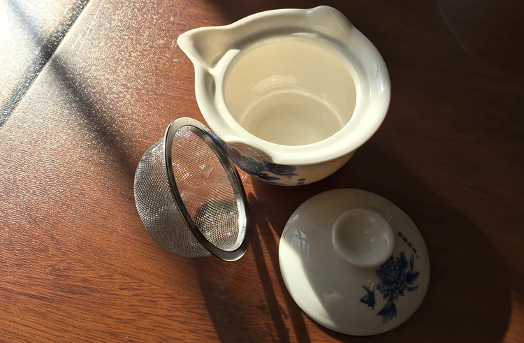 Чайный сервиз Gaiwan из костяного фарфора, чайная чашка Dehua, фарфоровая чайная чашка, чайный сервиз высокого качества для путешествий, чайник с фильтром