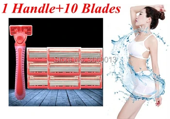 

6 layer 5 3 Razor Blade Face Care replace head shaver women shaving blade for gillettee RU & EU machine handle