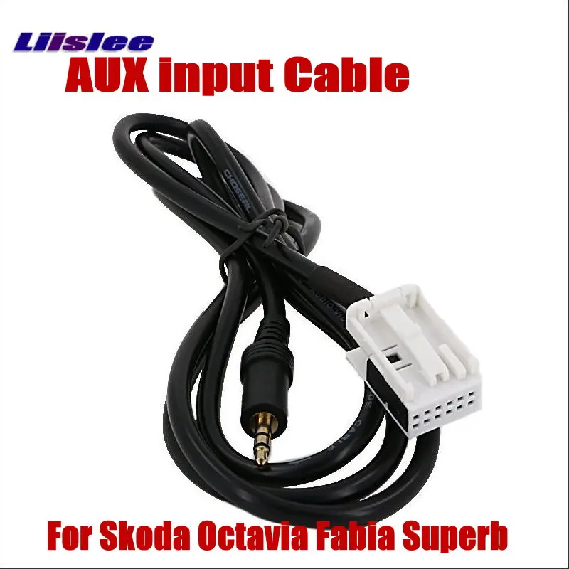 

Liislee Original Plugs To AUX Adapter 3.5mm Connector For Skoda Octavia Fabia Superb Car Audio Media Cable Data Music Wire