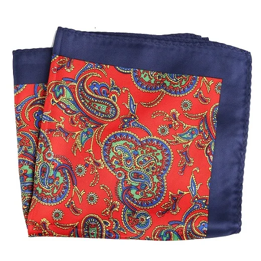 PH015 Pocket Square Портной Смит Роскошные 33X33 см большой платок Пейсли Цветочный горошек карманные квадраты из микрофибры трафаретной печати мужские носовые платки - Цвет: PH015 Pocket Square