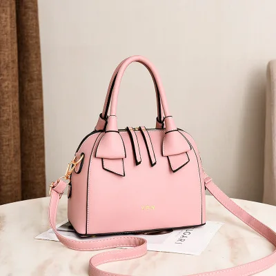 YBYT модные роскошные сумки женские сумки Дизайнерские Большие Capasity PU кожаная сумка для женщин простая сумка через плечо сумка в виде ракушки - Цвет: Розовый