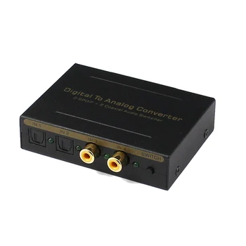 

Digital to Analog Audio Converter 2-Channel + Fiber to L/R Left and Right Channels HY-CA0403-N-A