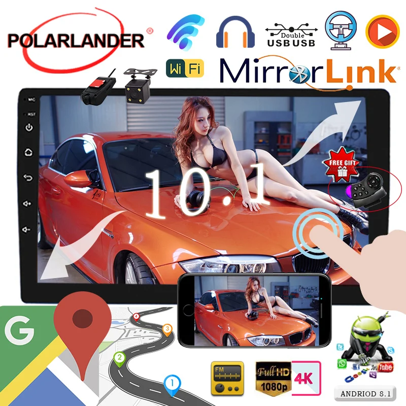 GPS NAVIGATION 10.1 inch Android 2 din Android 8.1 1G 16G 8.1 universal Car Radio WIFI Bluetooth MP5 Player GPS NAVIGATION 10.1 inch Android 2 din Android 8.1 1G 16G 8.1 universal Car Radio WIFI Bluetooth MP5 Player