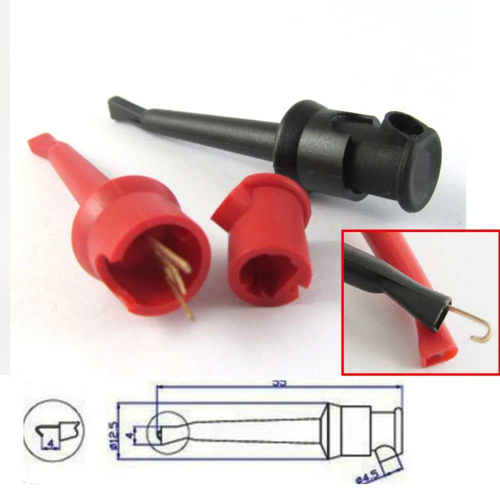 

10pcs High Quality Nylon PA Copper Flexible Large Test Hook Clip Probes PCB SMD