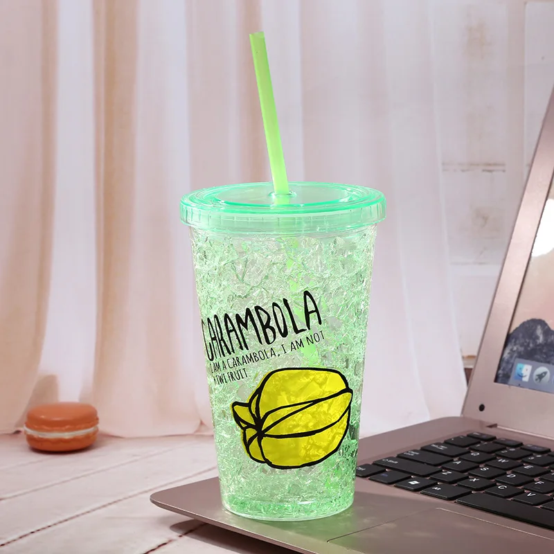 Пластиковая бутылка для льда воды простой маленький свежий пластиковый сок