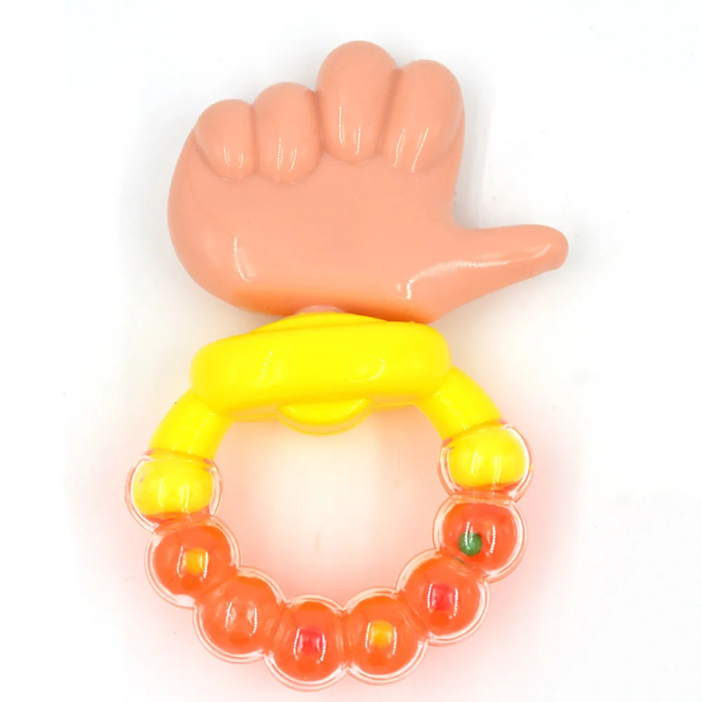 1 Pc Baby Rattle Thumb Tooth Finger Shape Soother Pacifier