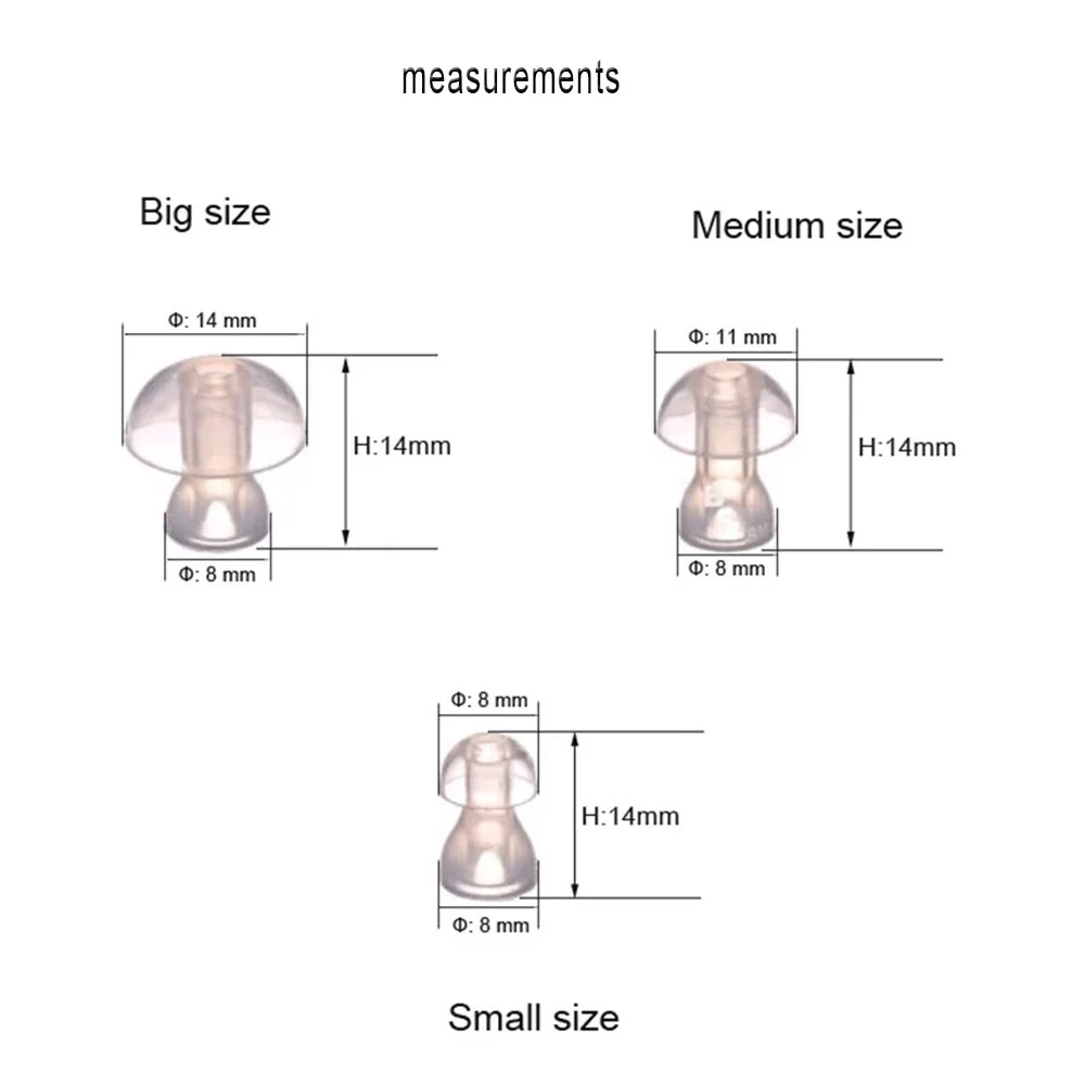 6PCS Hearing Aid Earplug Domes Ear Plug Ear tips Ear Buds Replacement